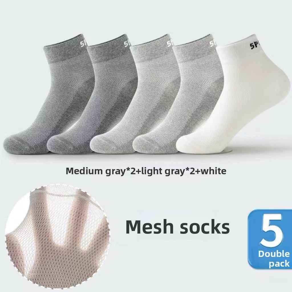 Thin short socks for men's spring and summer