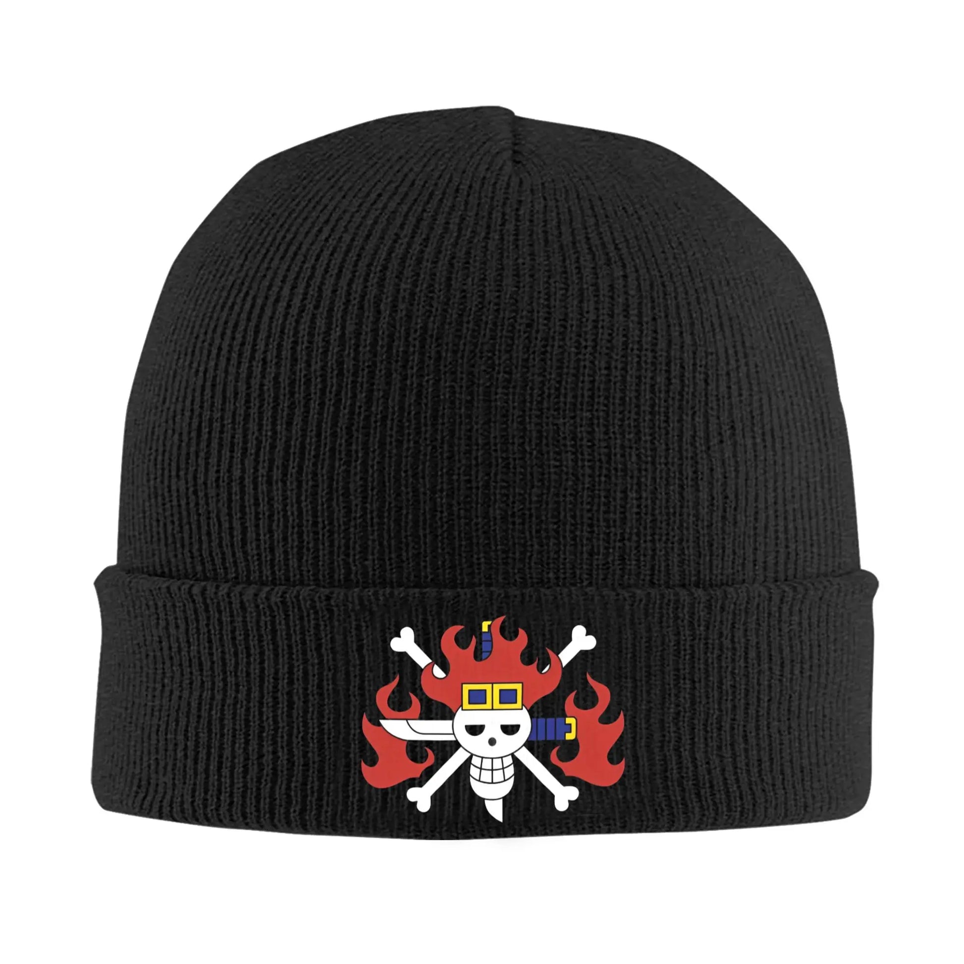 One Piece Flag 
Doflamingo Pirates Logo Knitted Caps Women's Men's Beanies Autumn Winter Hats Acrylic  Warm Melon Cap - Colouronova