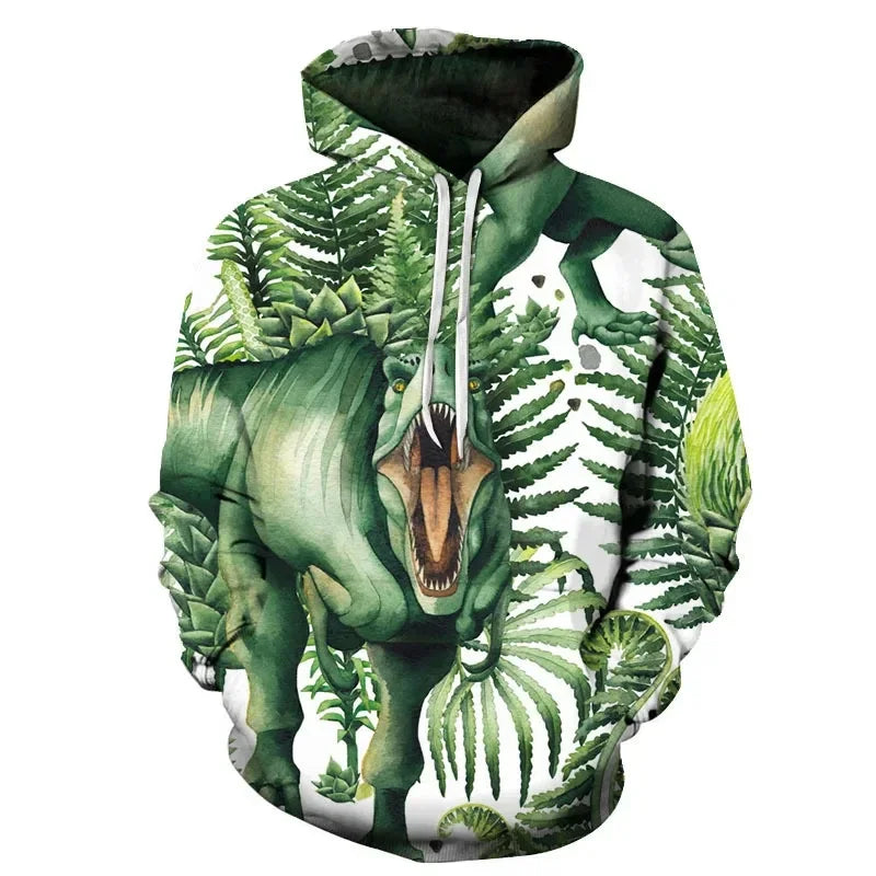 Cartoon Dinosaur 3D Printed Hoodies For Men Clothes Funny Fashion Women Sweatshirt Casual Streetwear Pullovers Y2k Tracksuit Top - Colouronova