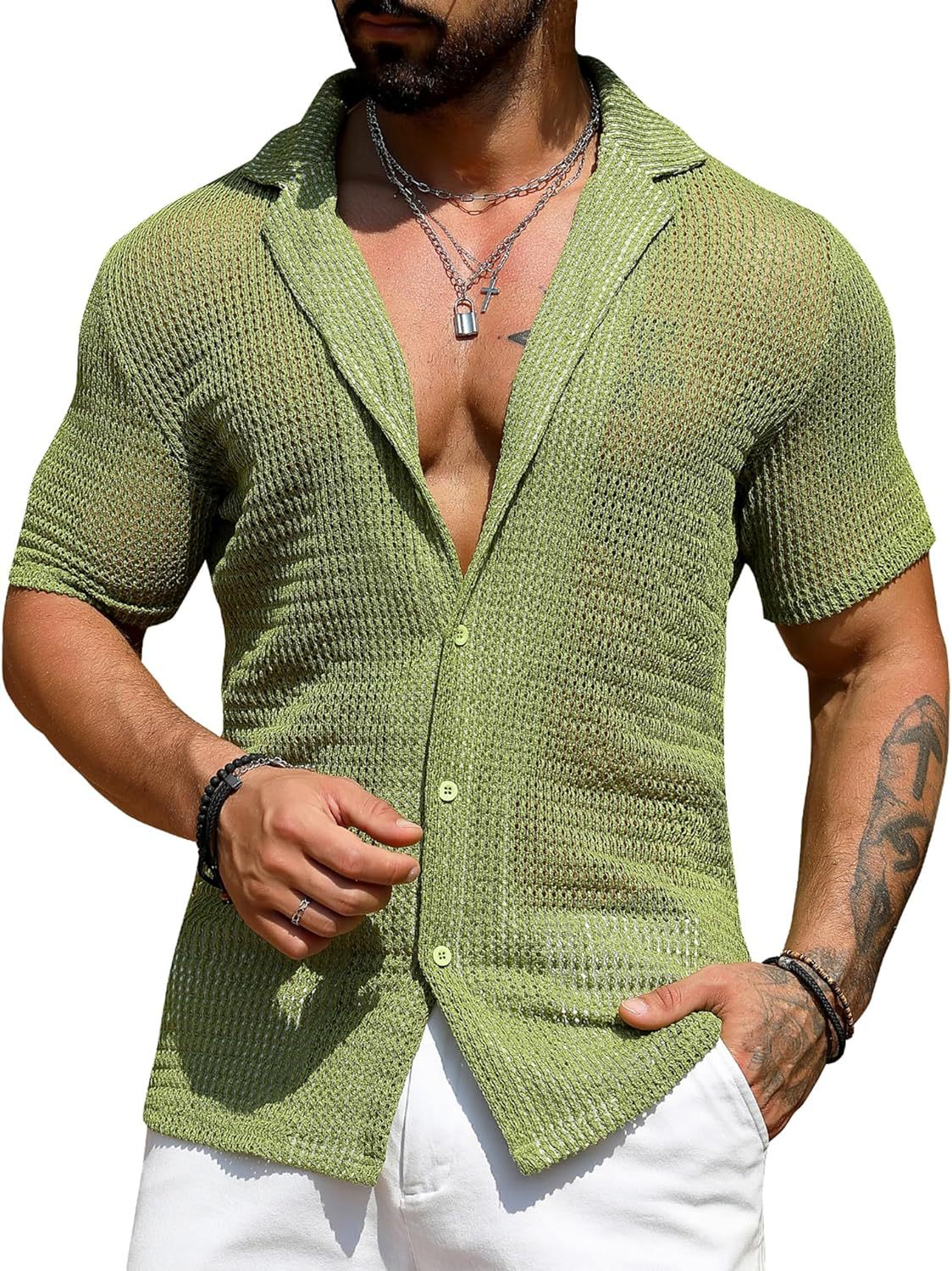 Mens Knitted Shirt Colouronova