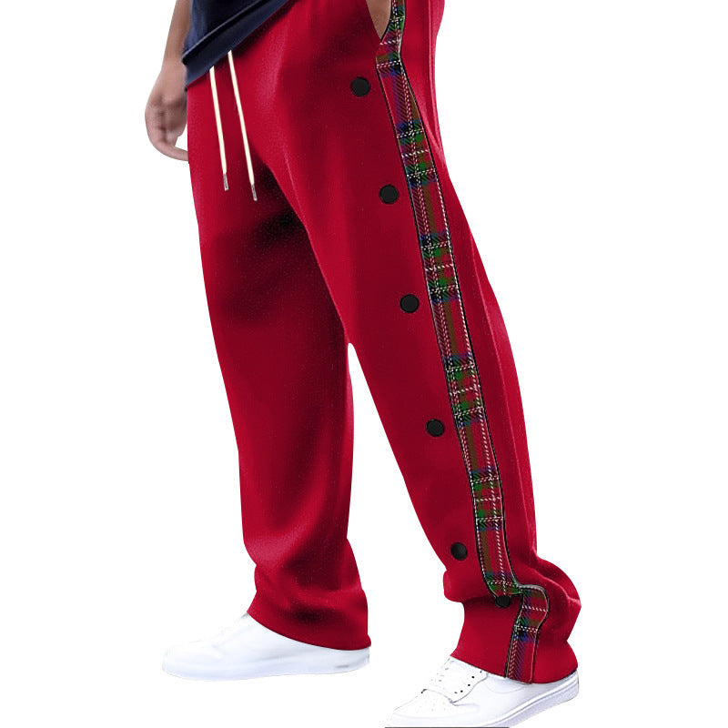 Pants with contrasting color patchwork patterns Colouronova