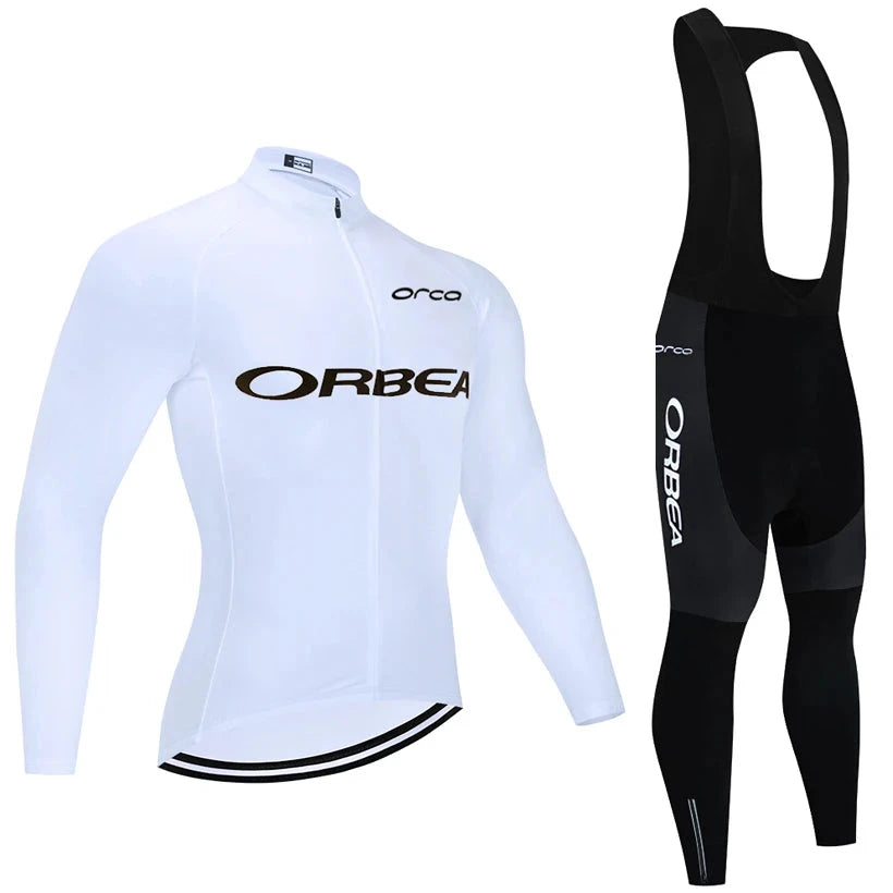 Winter 2025 BLACK Cycling Jersey ORBEA ORCA Bike Jacket Pants Men Thermal Fleece Team Ropa Ciclismo MTB Road Bicycle Clothing Colouronova