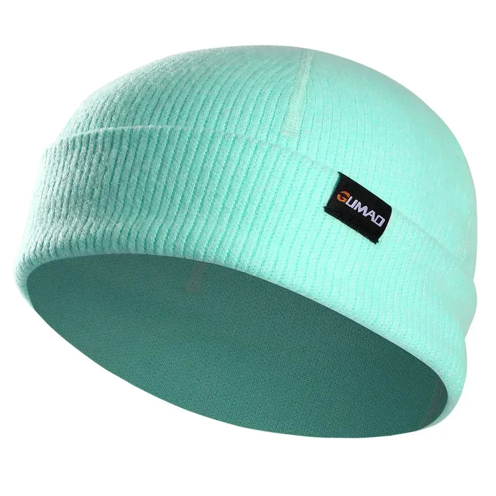 Warmer Beanie Hat Solid Color Soft Thermal Knitted Hat Bonnet Cap Autumn Winter Headwear for Cold Weather Running Skiing Walking - Colouronova