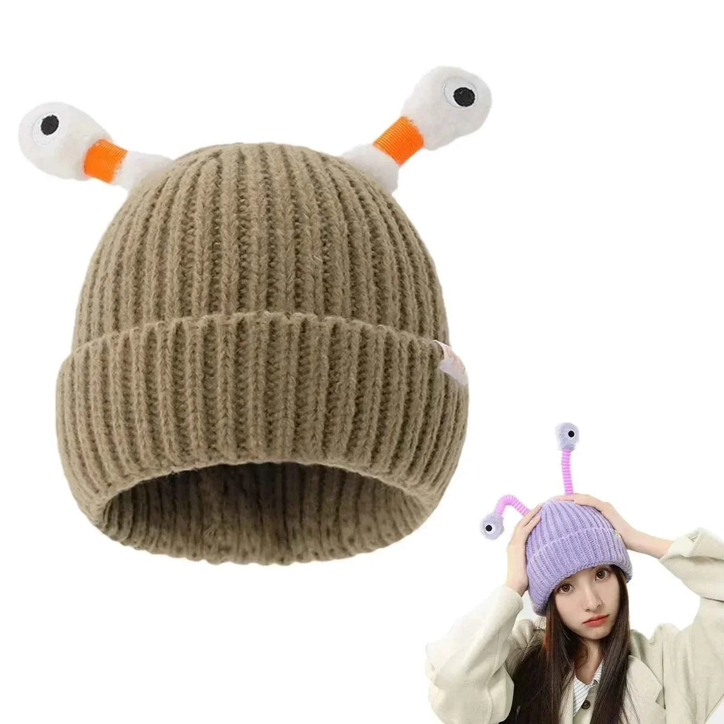 Parent Child Cute Glowing Little Knit Hat Funny Cold Weather Warm Weather Gear for Men Winter Hats for Women with Ear Christmas