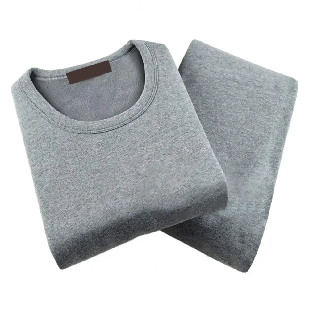 Winter Thermal Underwear Set Men Warm Thick Fleece Long Johns Tops Man Thermal T Shirts Bottom Pants Suit Thermal Pajamas Set - Colouronova