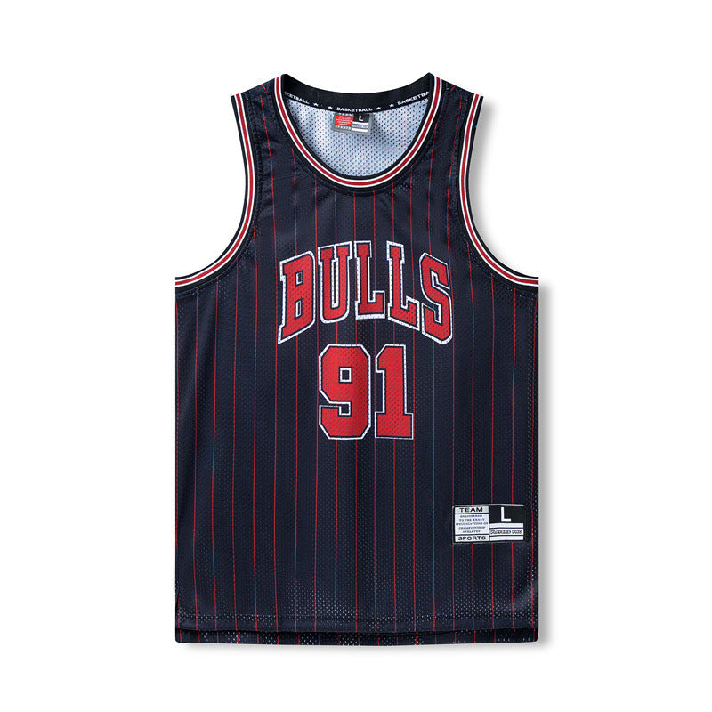 American Retro Mesh Jersey Iverson Maddie Kobe Curry Butler James Digital Print Basketball Vest Colouronova