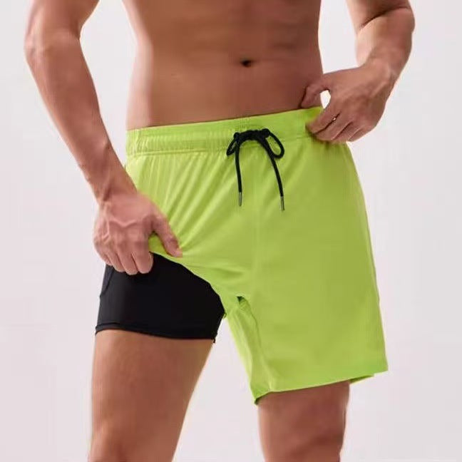 Men's swim trunks in solid color Colouronova