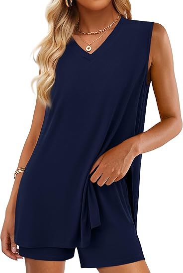 V-neck Sleeveless Top Colouronova