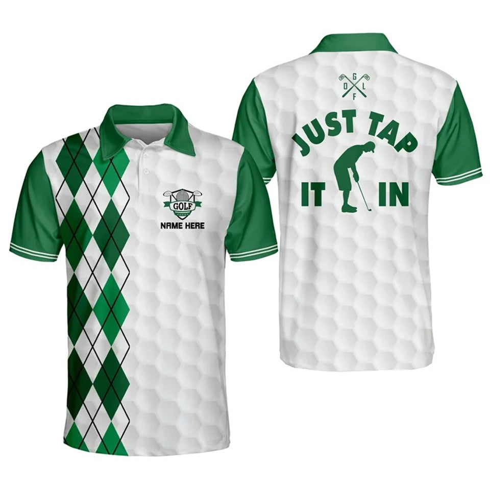 Personalized skull-patterned golf shirt Colouronova