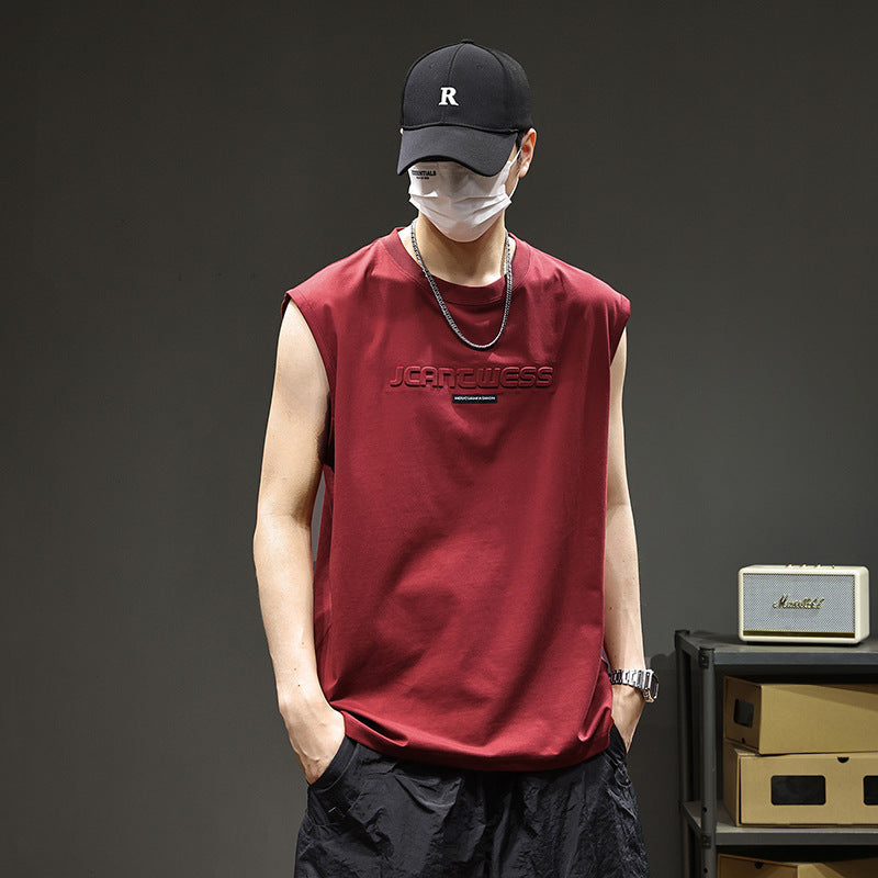 Men's Cooling Sleeveless Letter Print Vest Colouronova