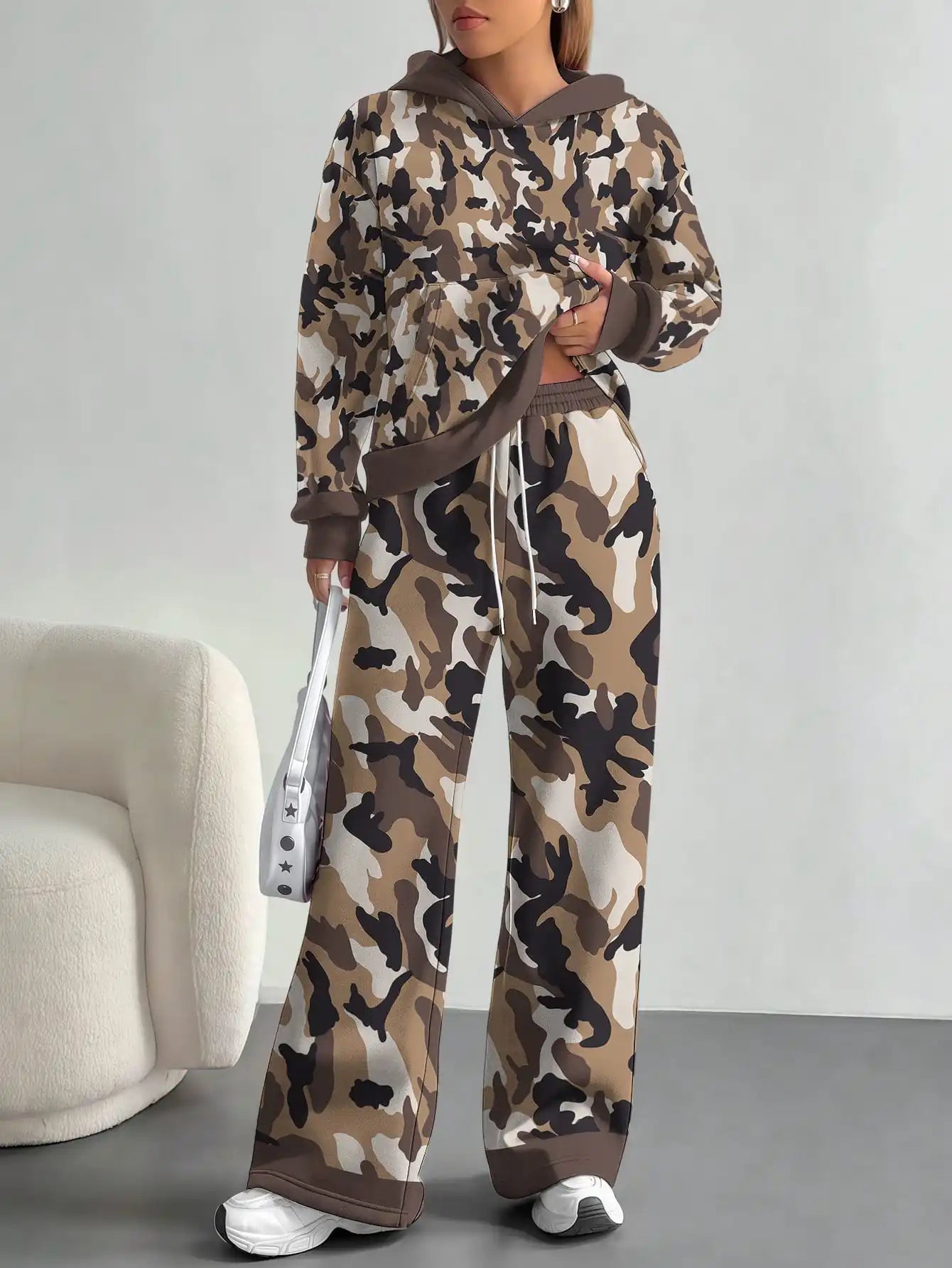 2025 new yellow green camouflage sports style foreign trade comfortable fashion leisure outdoor European and American women's su - Colouronova