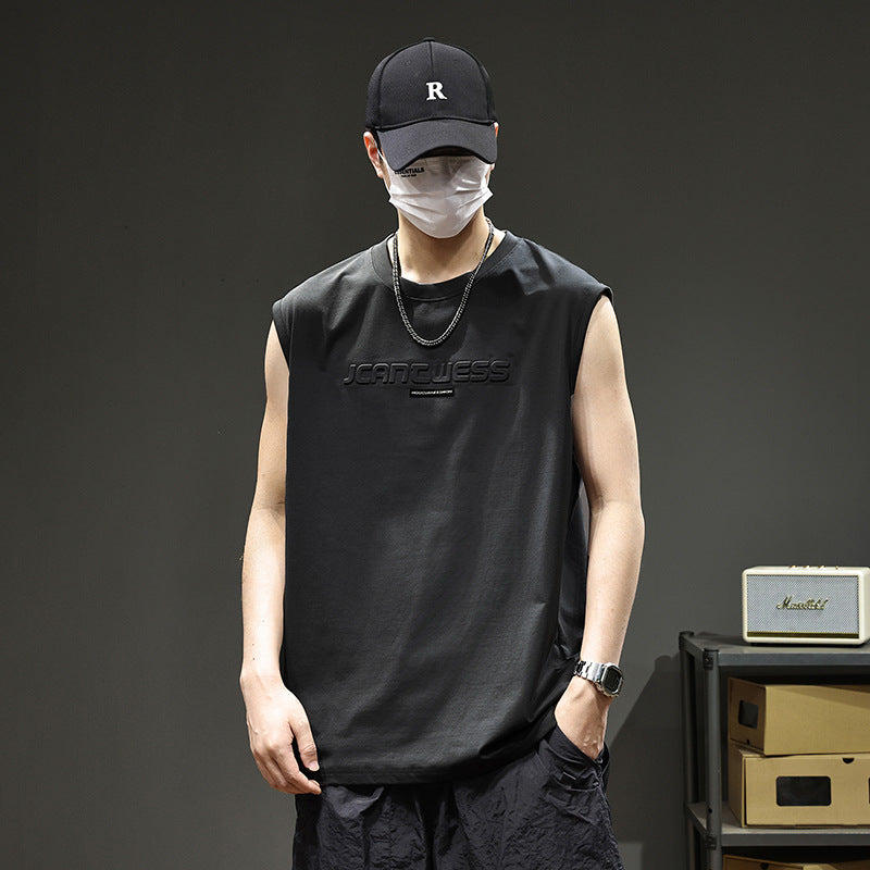 Men's Cooling Sleeveless Letter Print Vest Colouronova