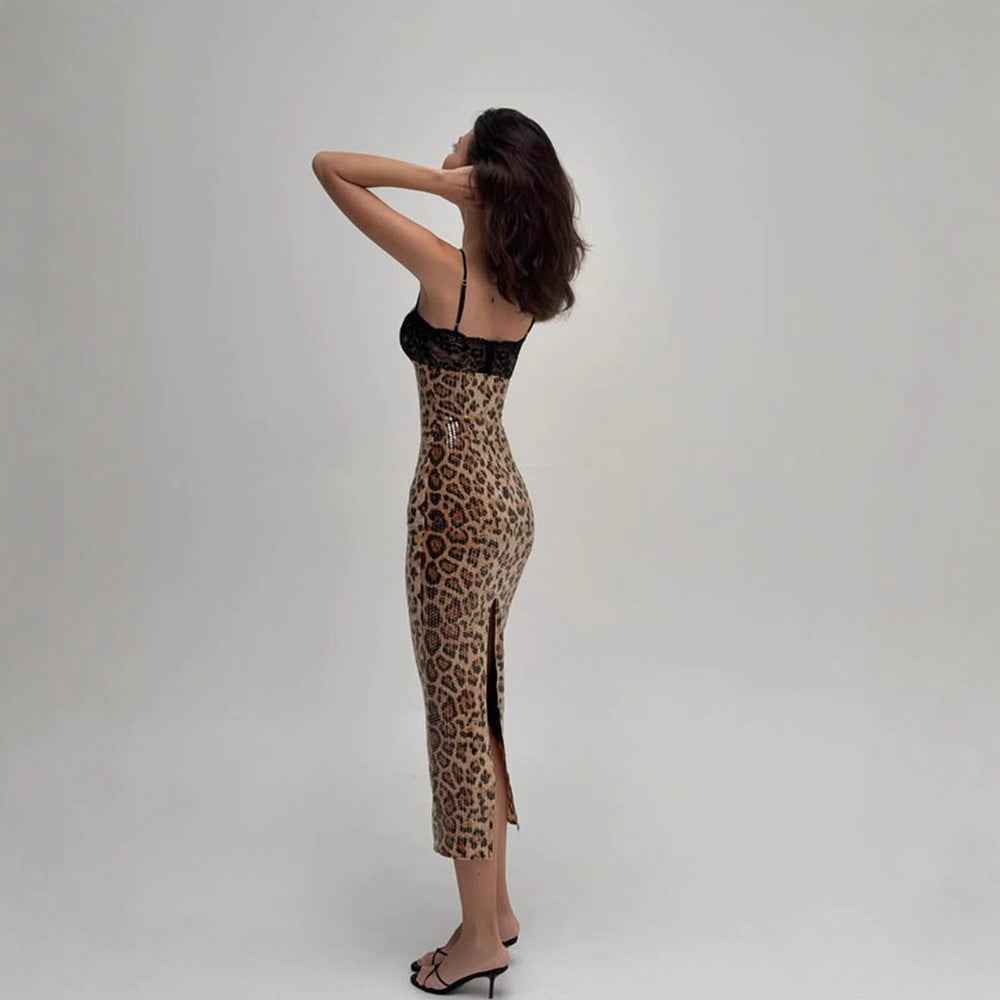 Sequin Leopard Print Dress