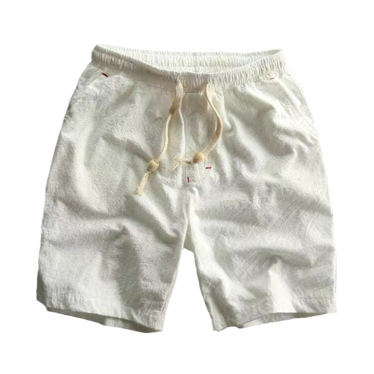 Mens Casual Linen Drawstring Shorts Colouronova