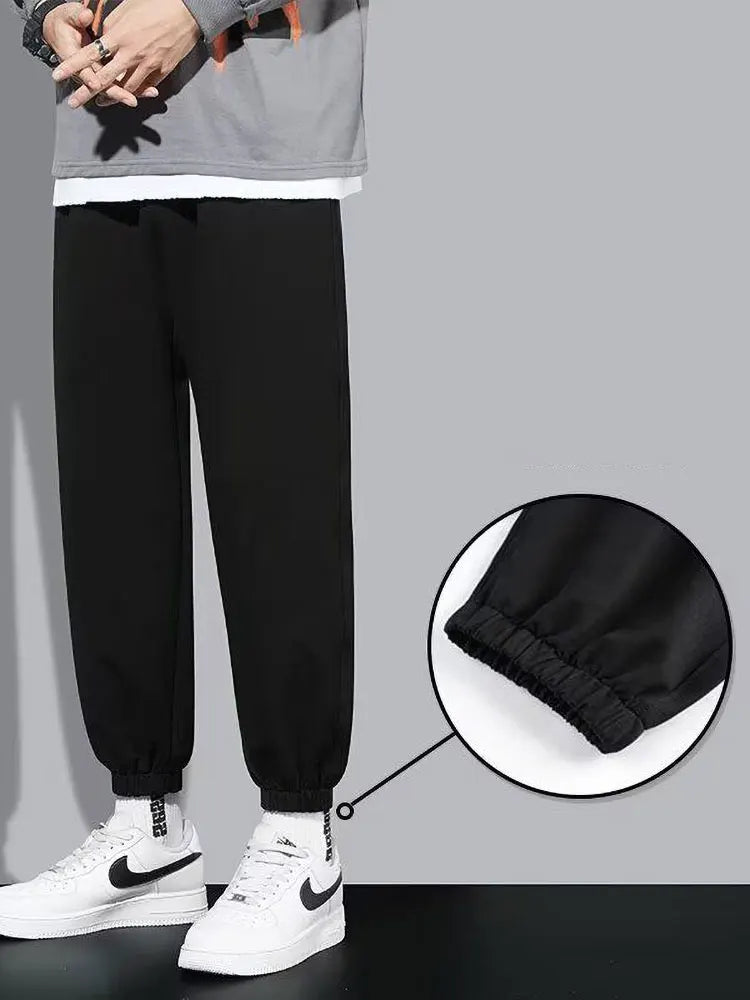 Fall Winter Fleece Thick Sweatpants Men Casual Gray Black Warm Jogger Pants Spring Baggy Wide leg Sport Thermal  Trousers - Colouronova