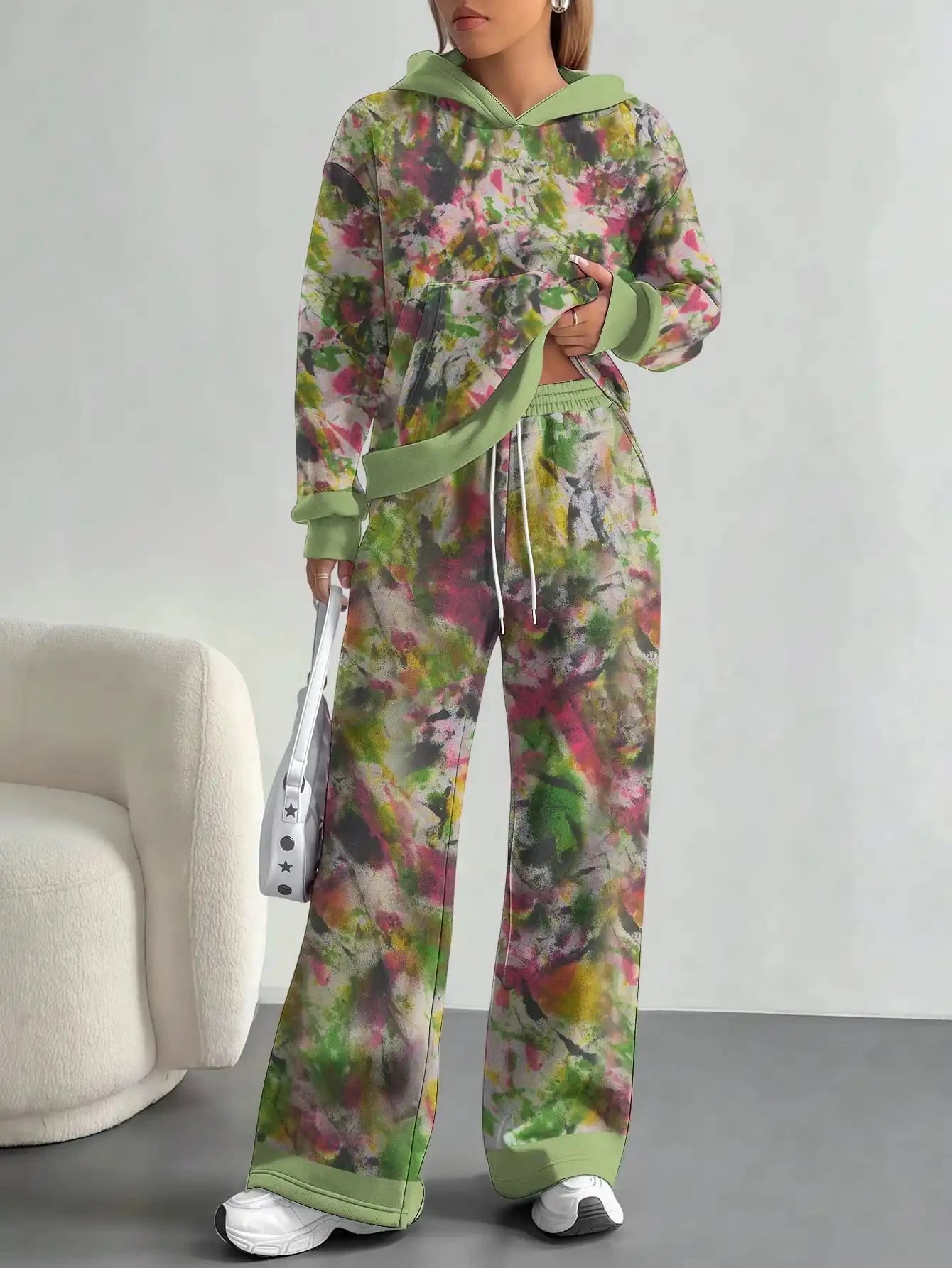 2025 new yellow green camouflage sports style foreign trade comfortable fashion leisure outdoor European and American women's su Colouronova