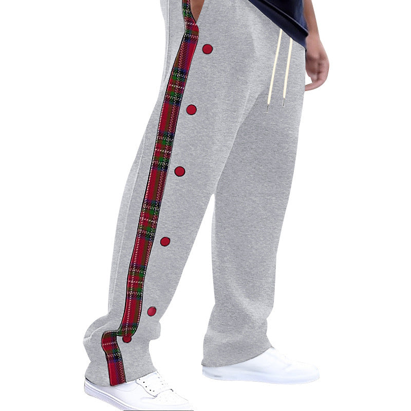 Pants with contrasting color patchwork patterns Colouronova