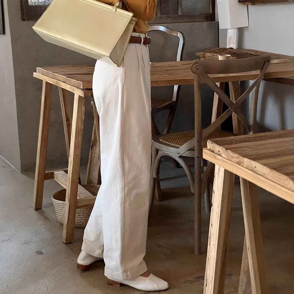Women's High Waist Straight Leg Casual Pants