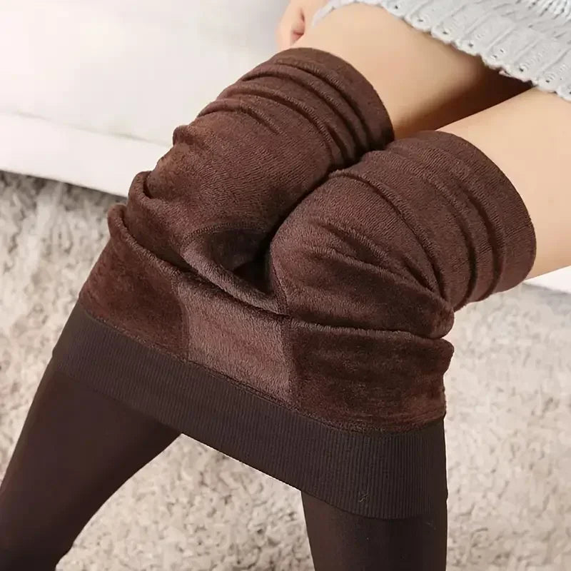 2025 Fleece Lined Tights Women Thermal Pantyhose for Women Winter Panty Polar Skin Black Effect Stockings Women's Thermal Sock - Colouronova