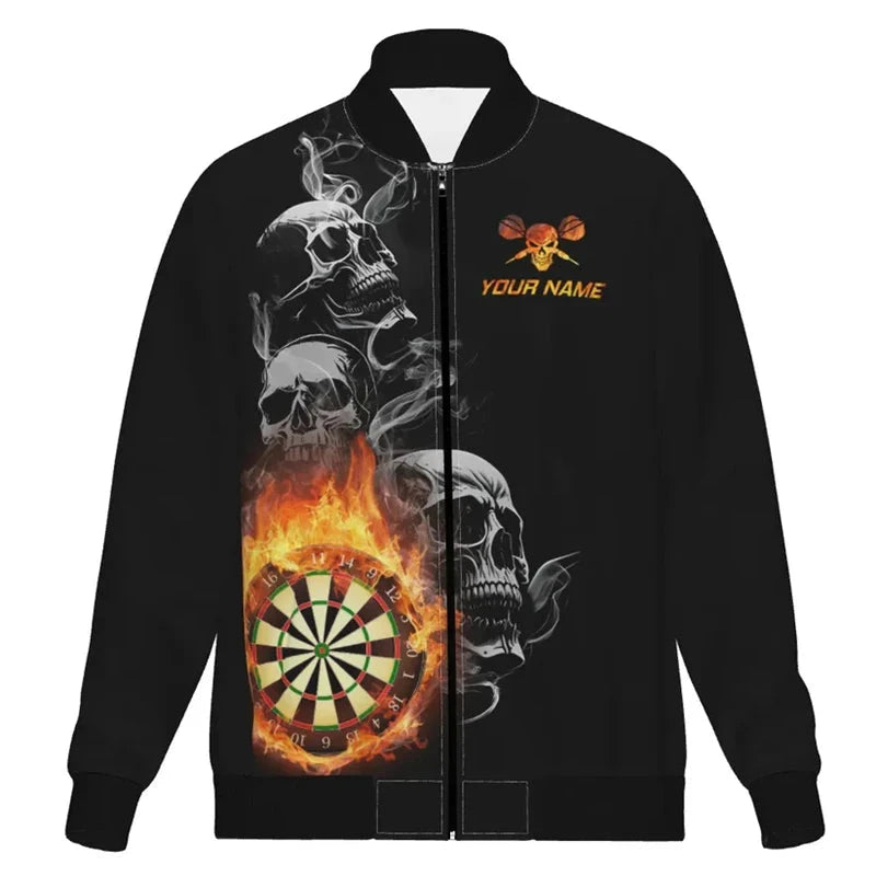 Fashion Darts Graphic Jacket Custom Name Team Name Personalization 3D Printed Coat Trend Casual Oversized Sweatshirt Jackets Colouronova