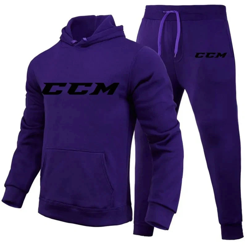Men's Warmth-Enhanced Thick Sports Outfit Set - High-Quality Casual Long-Sleeved Sports Outfit - Jogging Pants - Men's Sports Ou Colouronova
