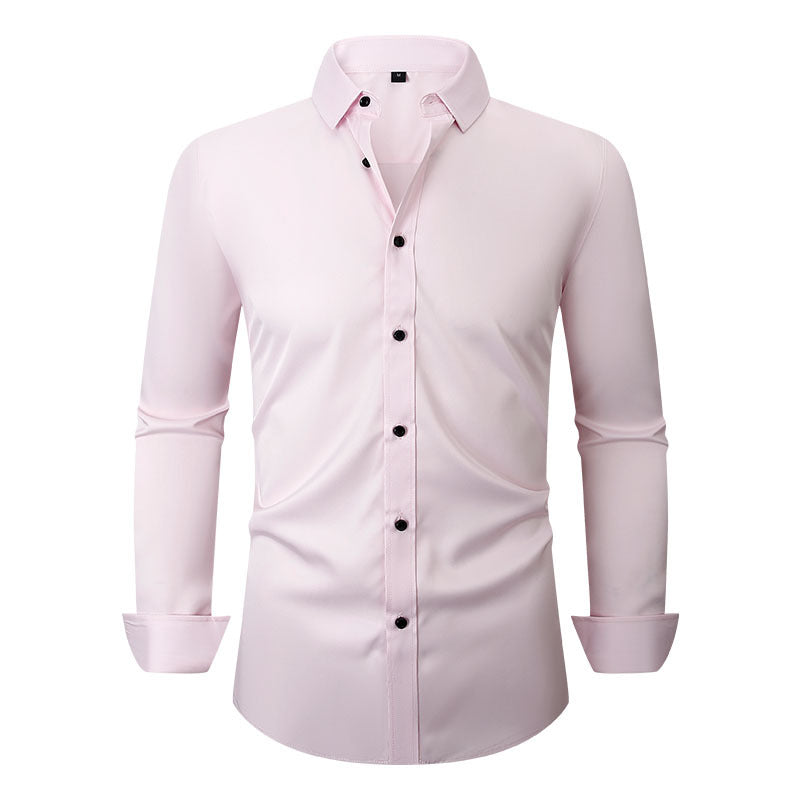 Men's Long Sleeve Business Shirt Four-Way Stretch Colouronova