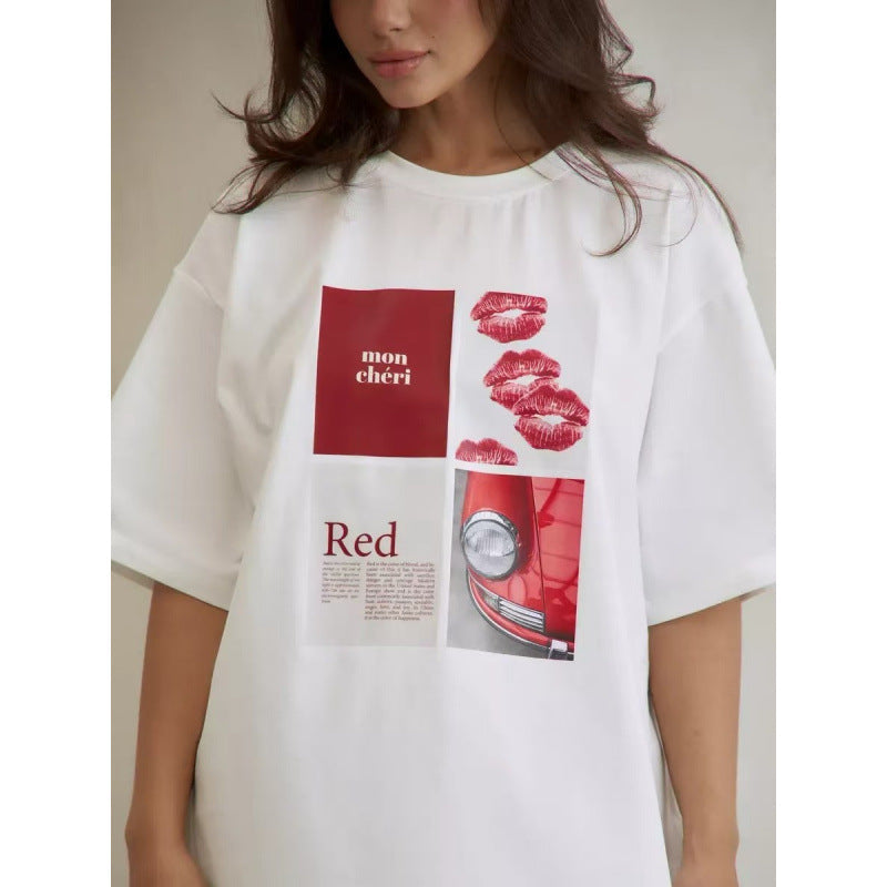 Women's Printed Cotton T-Shirt Colouronova