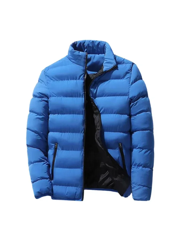 Men's Casual Zip up Jackets Cotton Outerwear Clothing New Parkas Jacket Men's Windbreaker Thick Warm Large Size Male Coats K-Pop - Colouronova