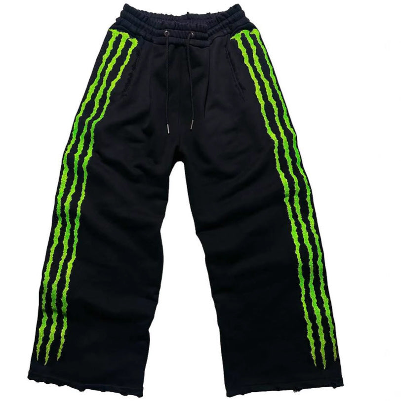 Hip-hop Streetwear Loose Pants with Paw Design Colouronova