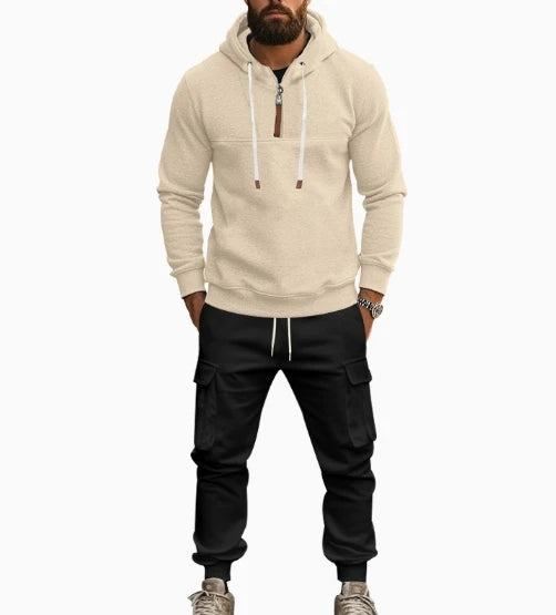 Men's Loose Hoodie Set with Thickened Casual Jacket and Long Pants for Autumn and Winter ensembles de sport deportes - Colouronova