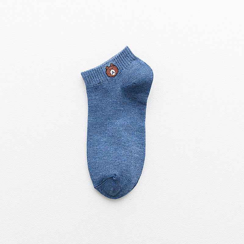Boat socks bear ankle socks