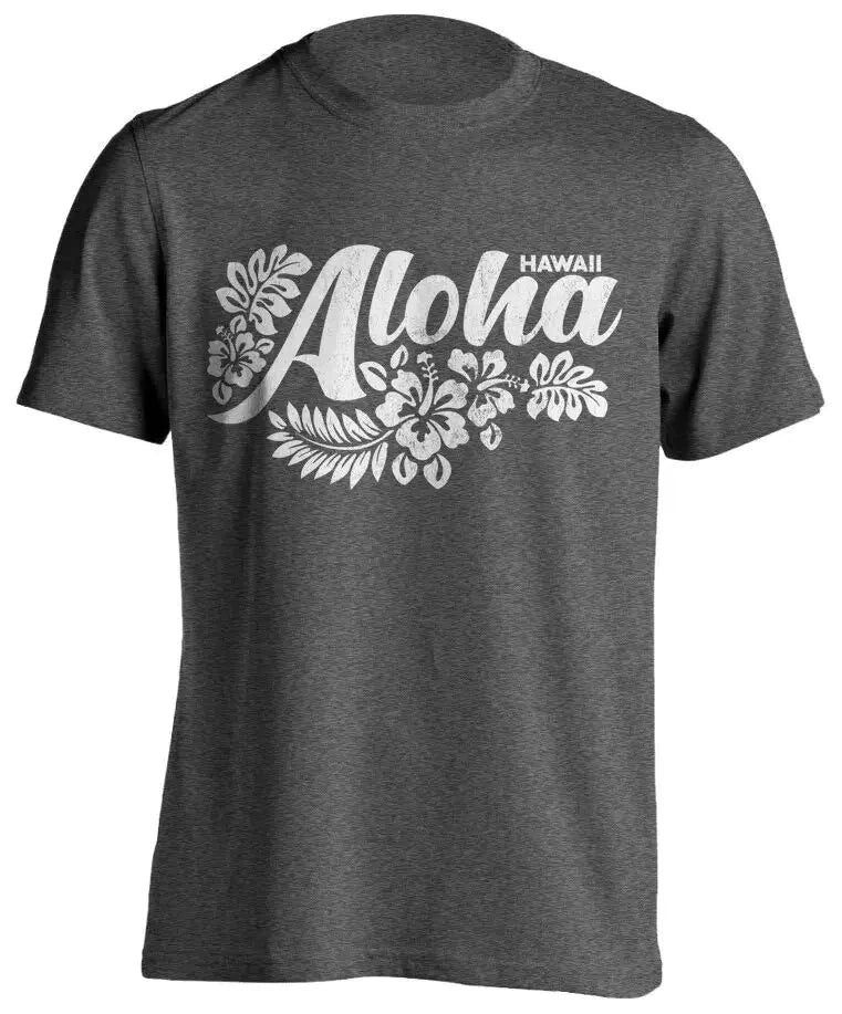 Men's Cotton Shirt OAHU HAWAII SURFING Distressed TShirt Unisex Surf Board Beach Tee Tops Summer Fashion Casual Short Sleeves Colouronova