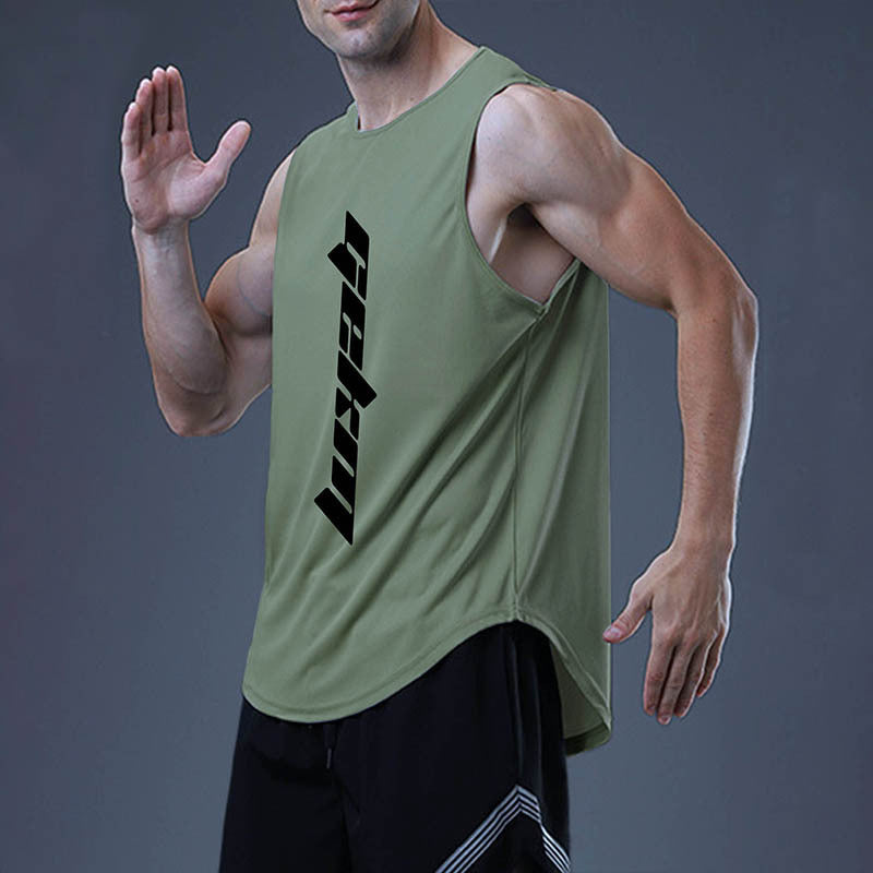 Running training waistcoat loose sports T-shirt quick-drying top Colouronova