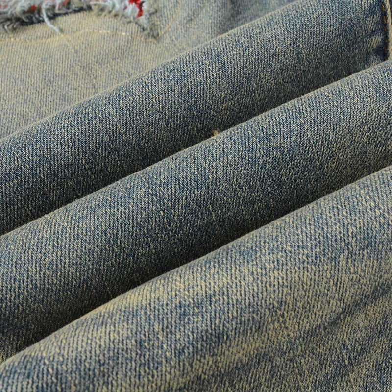 Street-style casual denim trousers Colouronova