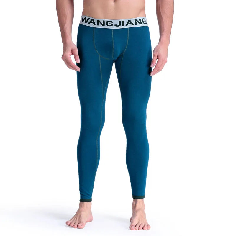 Mens Thermal Underwear Thickened Cotton Pants Youth Autumn Winter Elastic Slim-Fitting Leggings Thick Thermo Long Johns - Colouronova