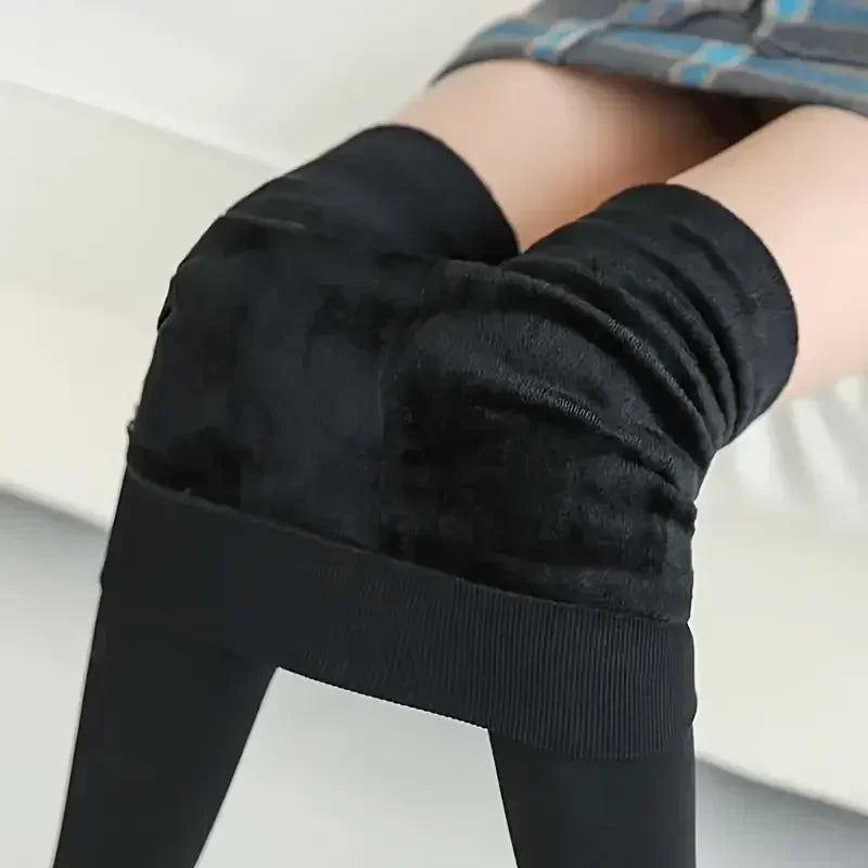 2025 Fleece Lined Tights Women Thermal Pantyhose for Women Winter Panty Polar Skin Black Effect Stockings Women's Thermal Sock - Colouronova
