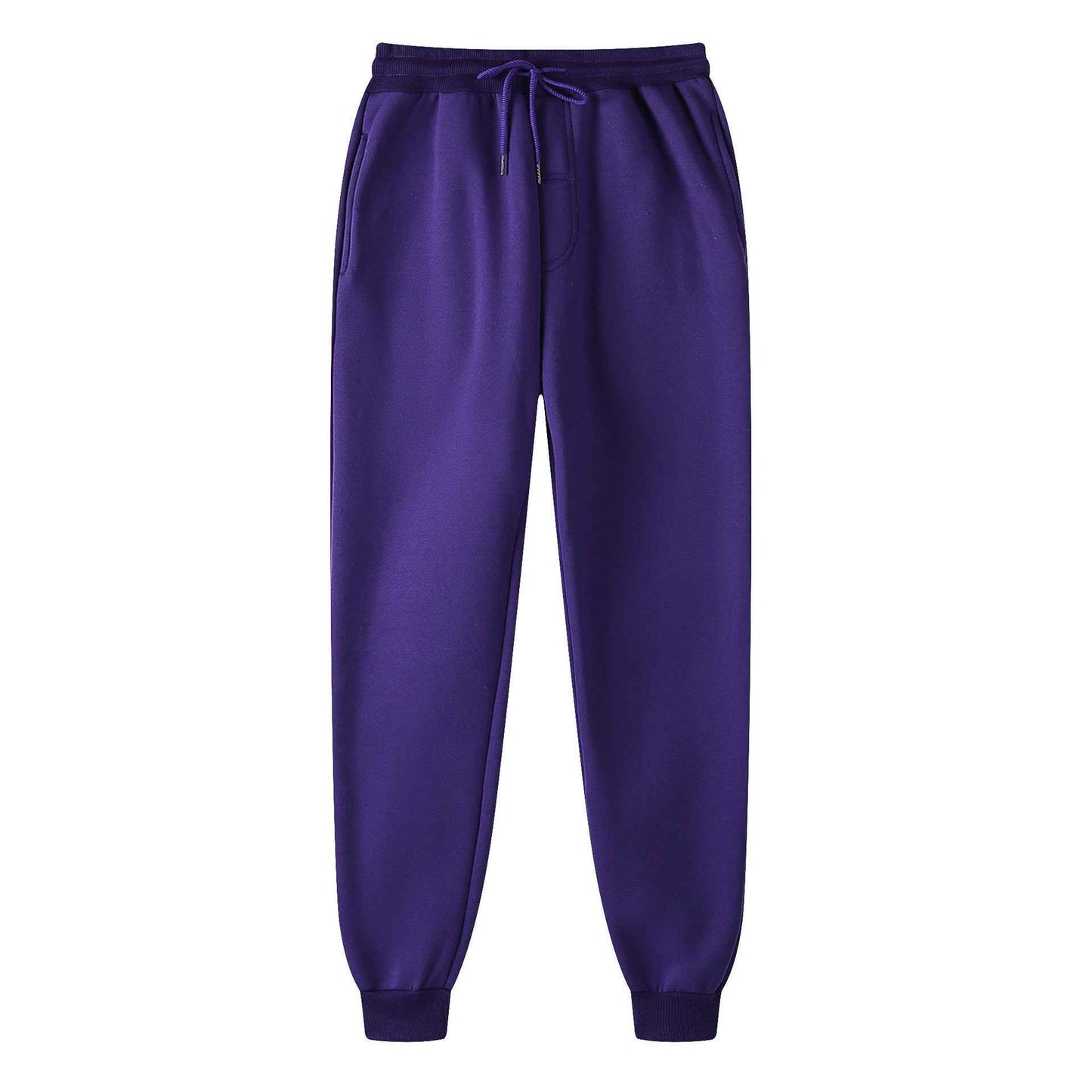 Fleece Lined Sweatpants with Elastic Waist