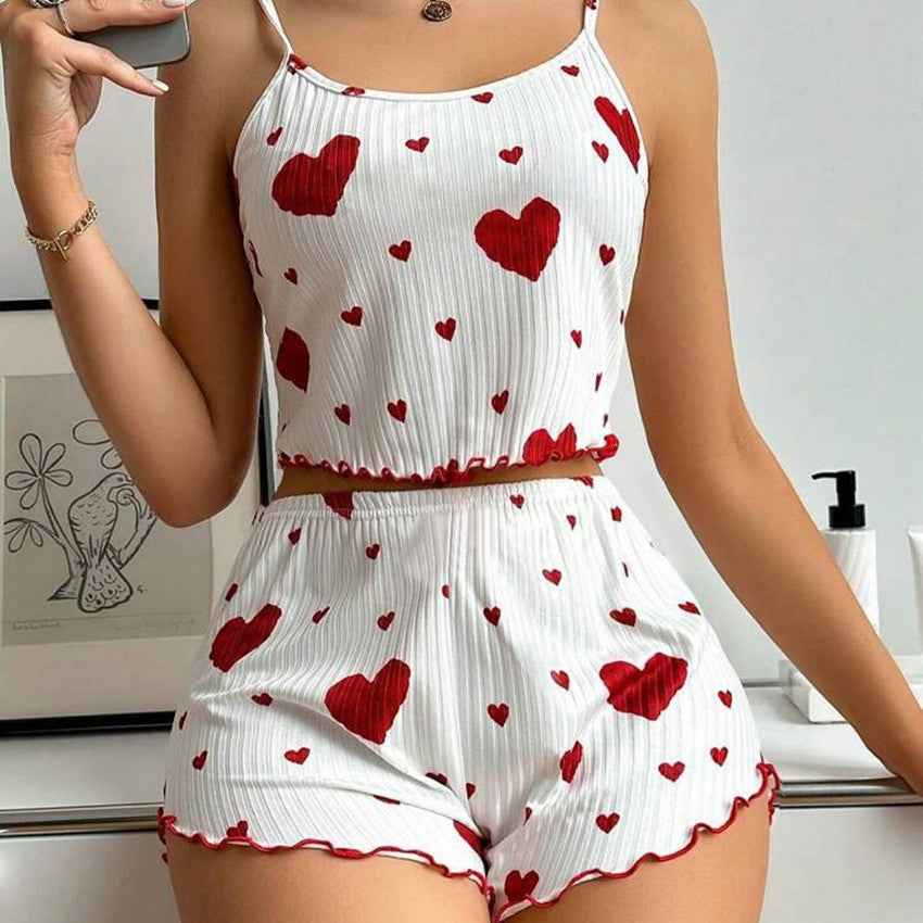 Ribbed Camisole Shorts Sleepwear