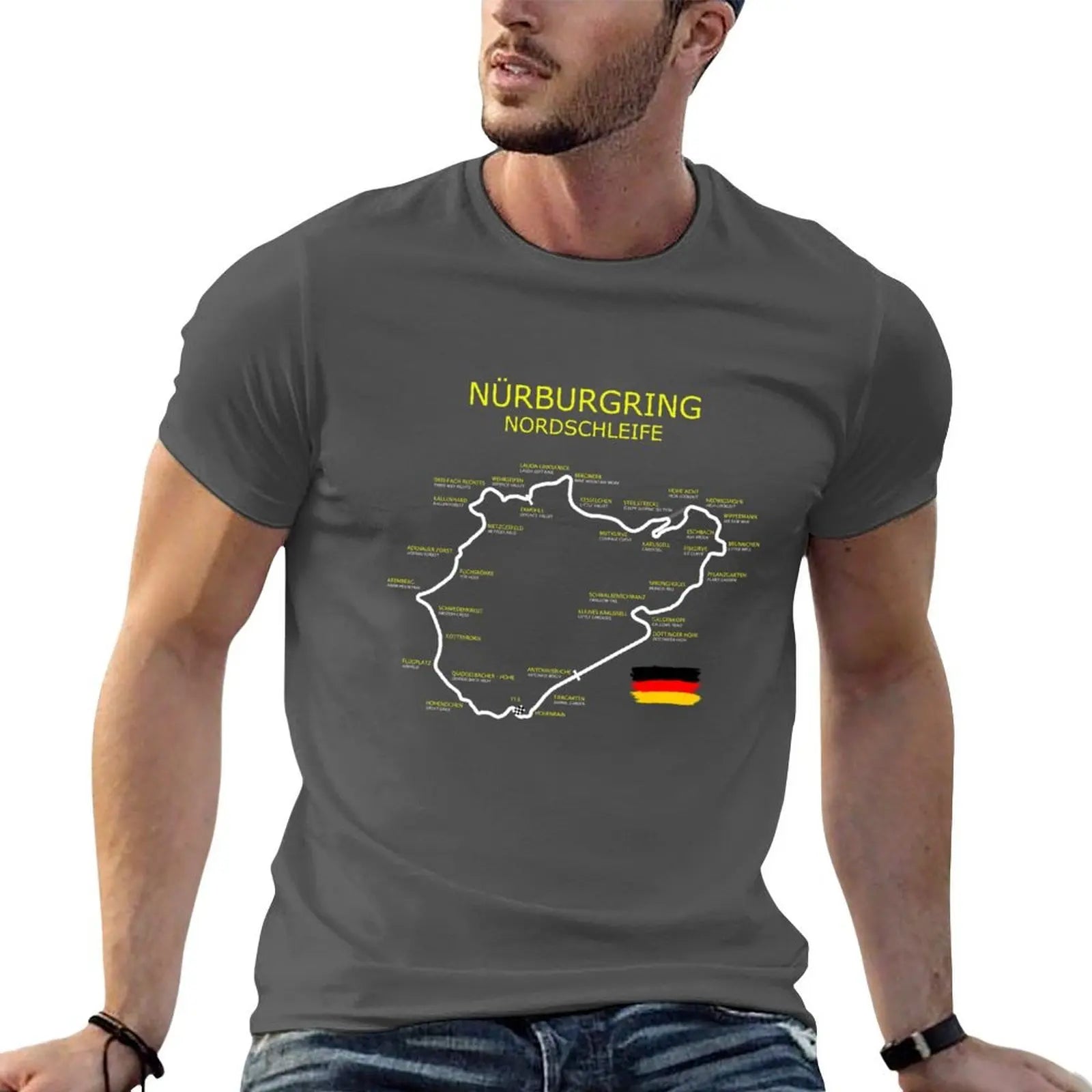 The Nurburgring T-Shirt man t shirt designer t shirts for man graphic tees T-Shirt - Colouronova