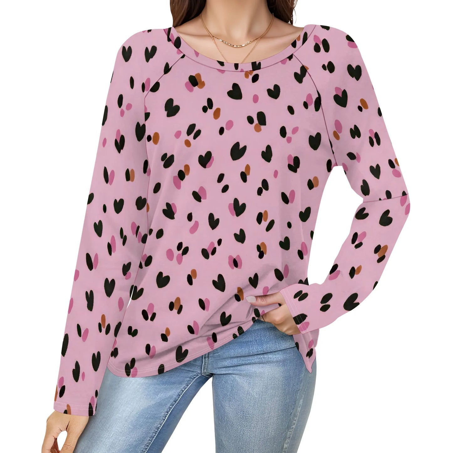 Women's Puff Long Sleeve Tunic Tops Pleated Crew Neck Blouses Dressy Casual Loose Fit Winter and Spring Shirts - Colouronova