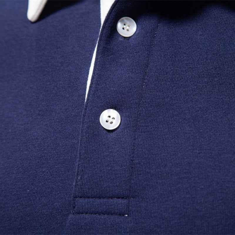 Long-sleeved Polo-neck t-shirt