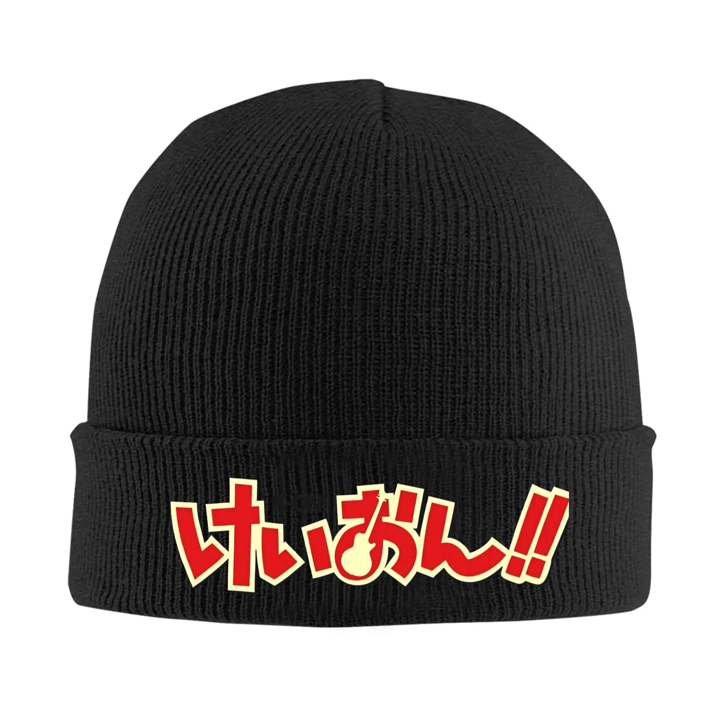 K-on logo Knitted Caps Women's Men's Skullies Beanies Autumn Winter Hats Acrylic  Warm Melon Cap - Colouronova