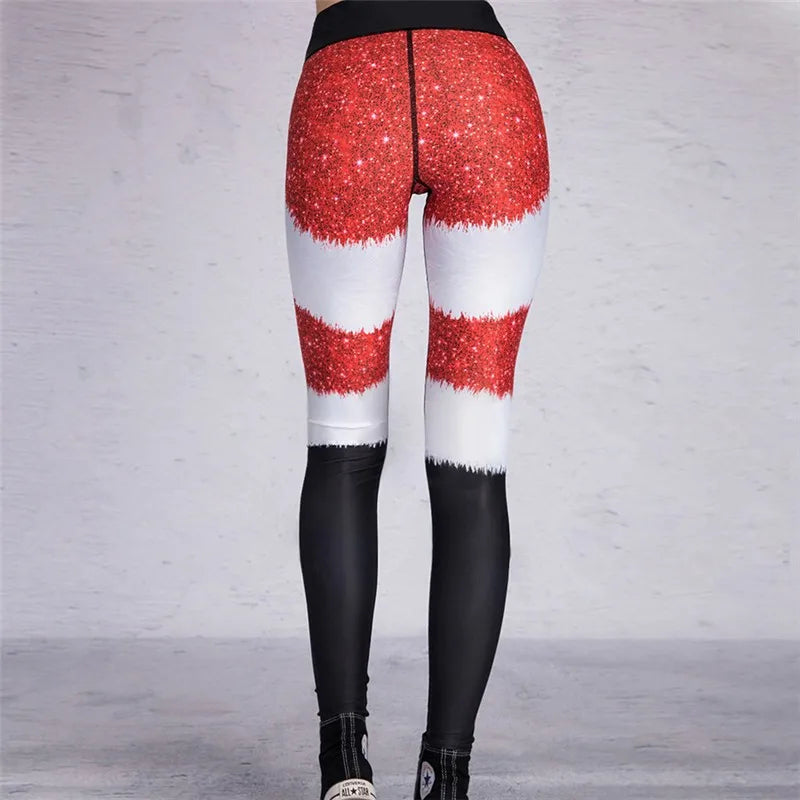 High Waist Fashion Leggings Women Fitness Running Yoga Leggings Christmas printed LeggingsPants  Gym Tight Leggings - Colouronova