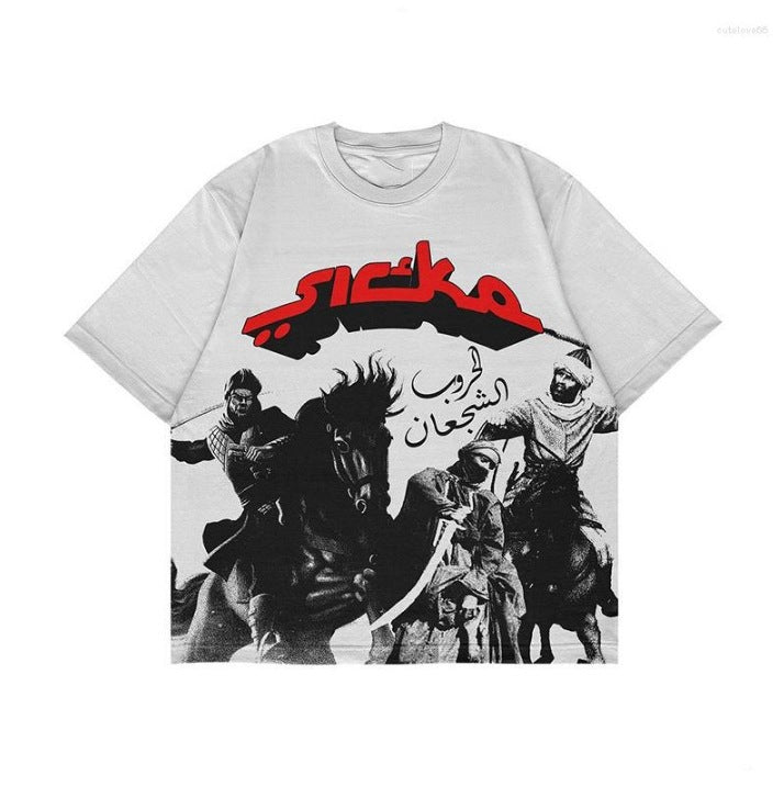 Y2K Hip Hop Graphic Cotton T-Shirt Colouronova