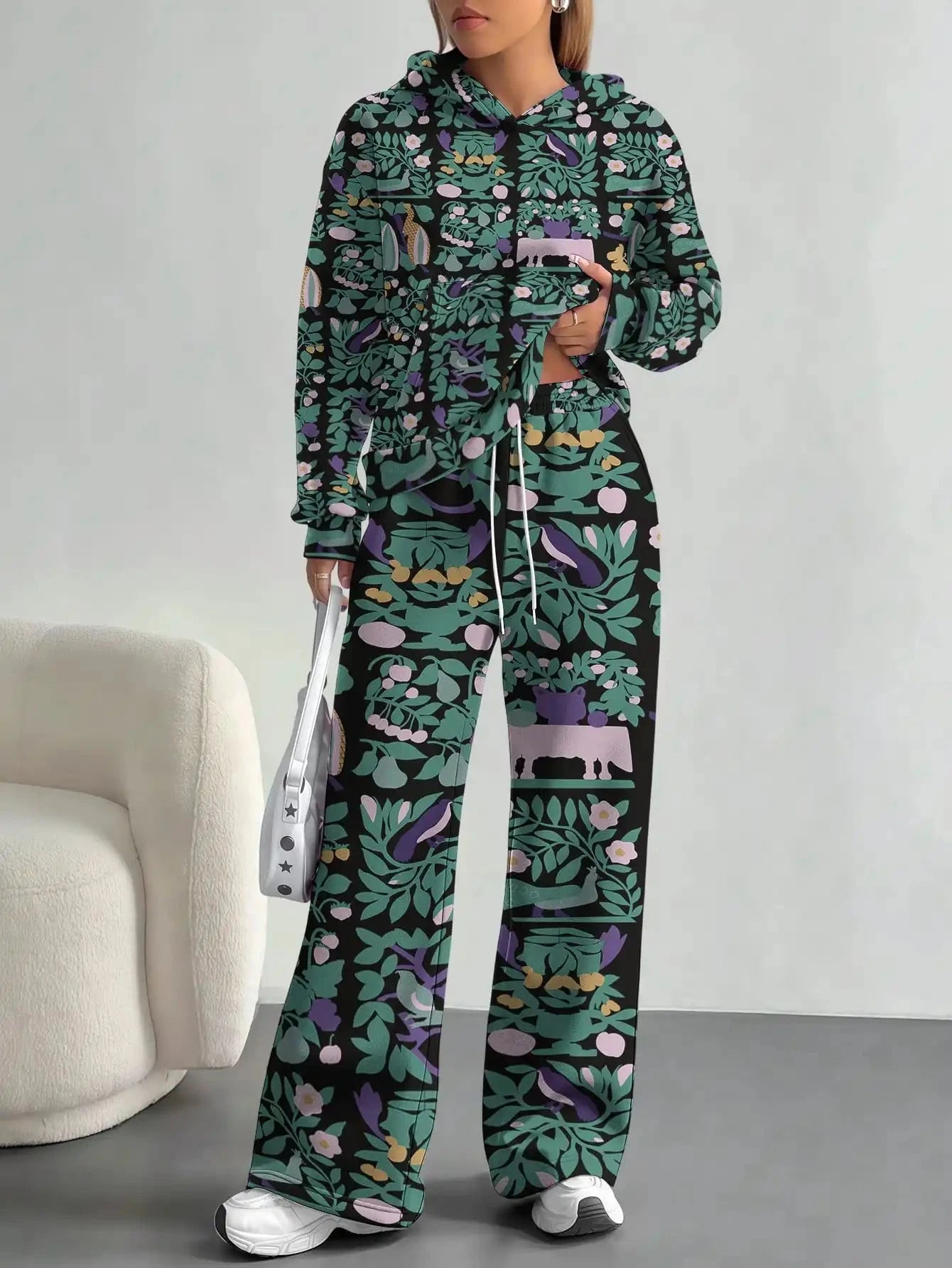 Retro ethnic style foreign trade 2025 floral pattern new hot style autumn and winter new fashion casual European and American Colouronova