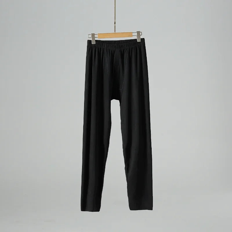 Mens Long Johns Pants Velvet Thickened Quick Warm Bottoms Thermal Underwear Loose Autumn And Winter U Convex Pouch Leggings - Colouronova