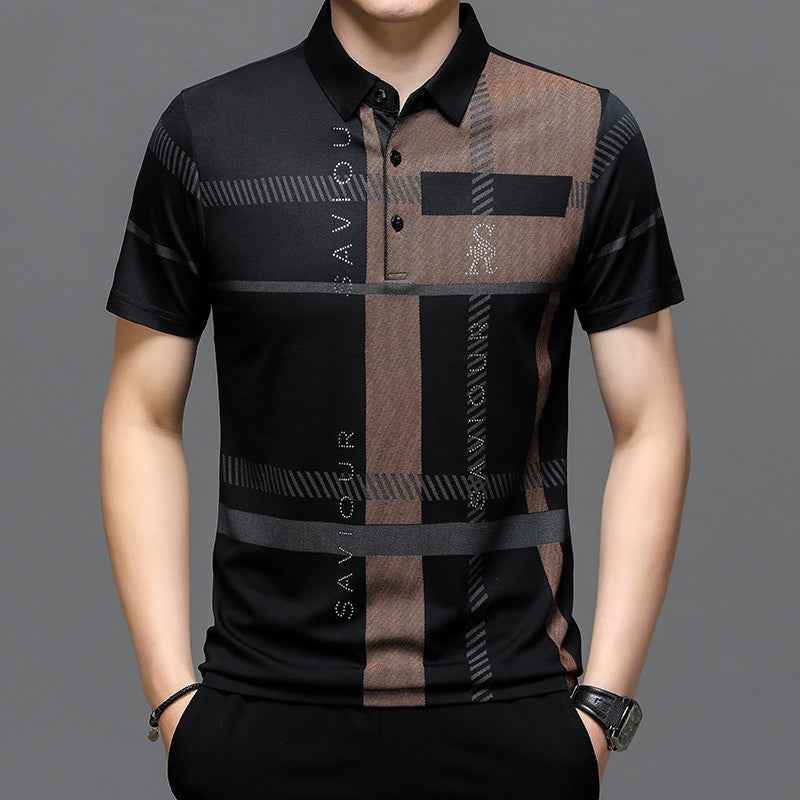 Mens Casual Short Sleeve Polo Shirt
