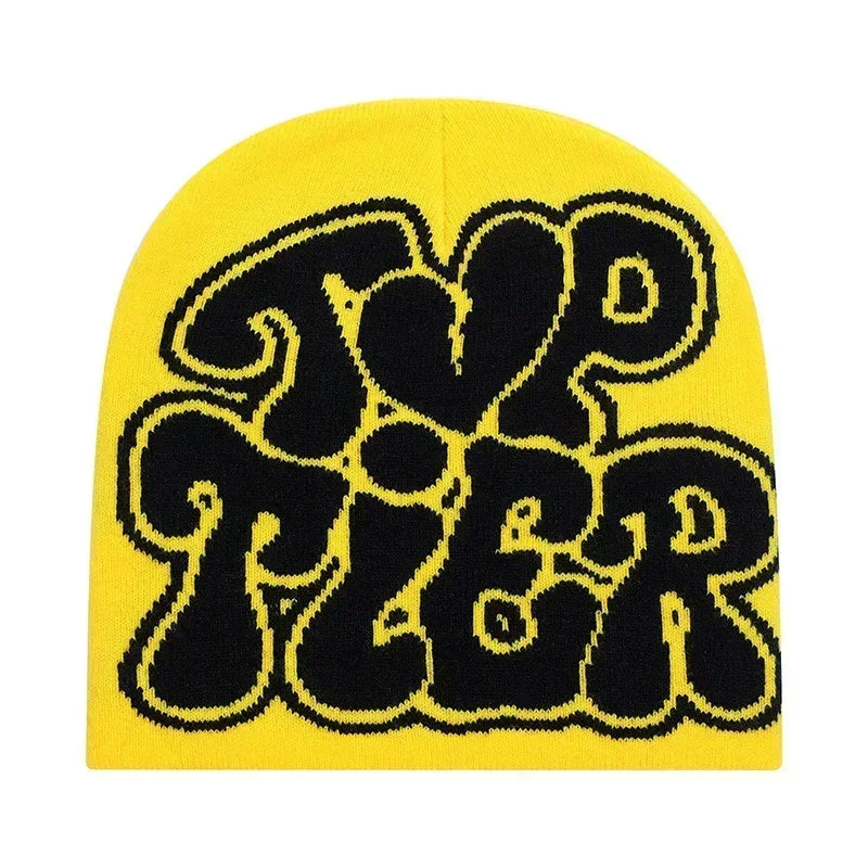 2025 Y2K Letter Knitted Winter Autumn Beanie Cap Men Women Kanye Beanies Gorras Hombre Top Keep Warm Hat Ear Hats Wool Hip Hop - Colouronova