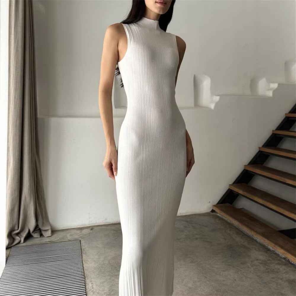 Womens Ribbed Knit Pencil Dress