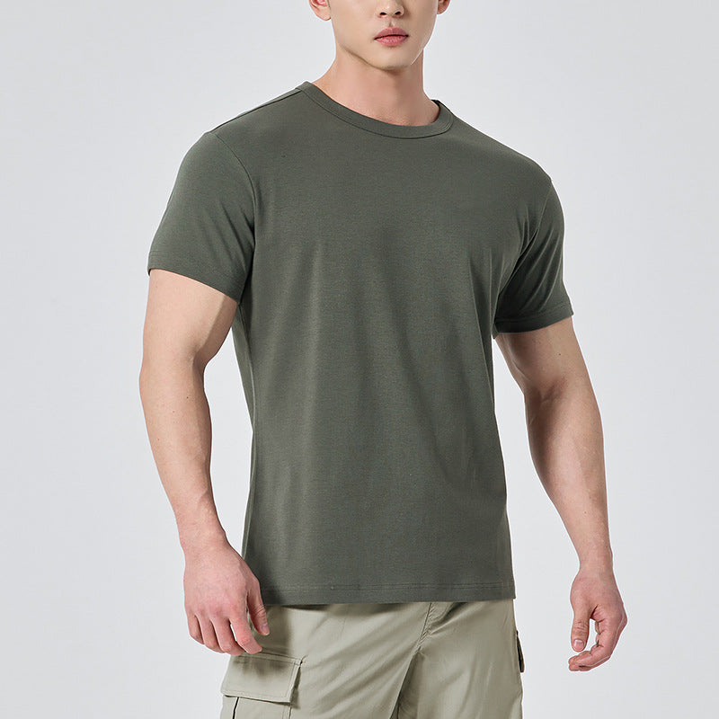 Men's short-sleeved round-neck fitness exercise Colouronova
